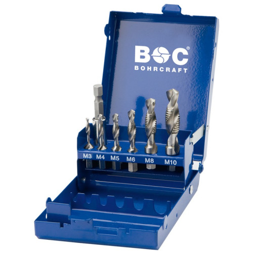 Combined Thread Bits 7-pcs. M3-M10 + Holder